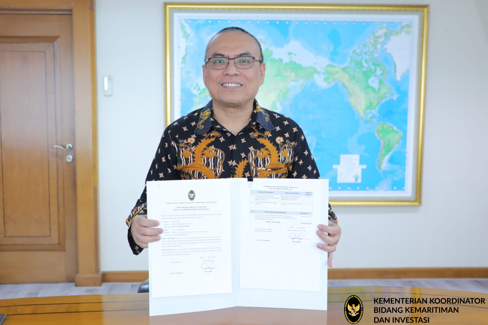 Tandatangani Perjanjian Kinerja 2024, Staf Ahli Kemenko Marves Tegaskan Pentingnya Kolaborasi Kinerja lintas Unit